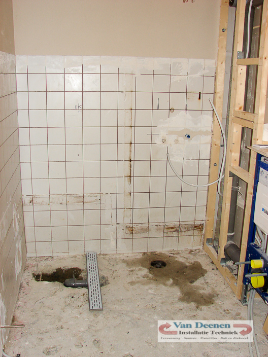Badkamer verbouwing Van Deenen installatie techniek Haarlem